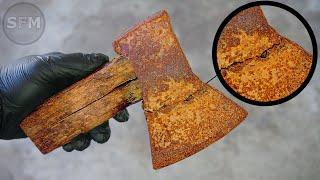 Restoration Rusty Broken Hunting Axe