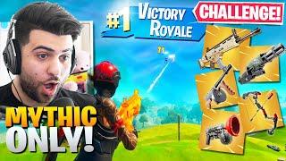 I WON Using *ONLY* MYTHIC WEAPONS! (Impossible) - Fortnite Battle Royale Challenge