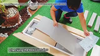 #unboxing #cabinet UNBOXING RACK SHOE WOODEN CABINET | FLIP SHOE CABINET @YANSABLOG