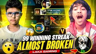 Laka Gaming Almost Broke My 99 Winning Streak  | #freefire #ffindia #viralvideo #viral #video