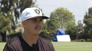 Las Vegas Raiders head coach brings energy to players during camp