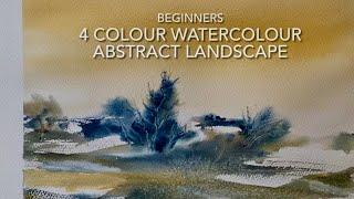 Beginner Limited Palette ABSTRACT TREES WATERCOLOR Landscape Watercolour PAINTING Technique Tutorial