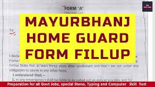 Mayurbhanj home guard form fill up || Home guard mayurbhanj form fill up