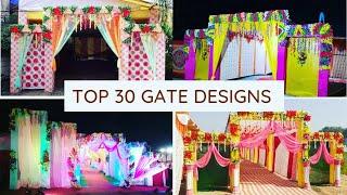 Top 30 Latest Wedding Gate Decoration Ideas For 2022 | flowers gate designs | Video part - 7