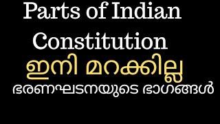 25 Parts of Indian constitution Trick to Remember