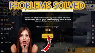 HOW TO SOLVE DIAMOND RESTRICTION IN FREE FIRE | DIAMOND RESTRICTION IN FREE FIRE | NEGATIVE DIAMOND