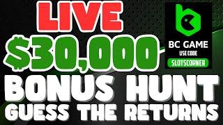 NOW OPENING 52 HIGH STAKE BONUSES - LIVE $30,000 BONUS HUNT OPENING - !guess Online Slots Stream