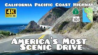 California Pacific Coast Highway -  America's Most Scenic Drive - 4K