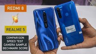 Redmi 8 vs Realme 5 Comparison | Speed Test | Camera Sample | Benchmark Score | PUBG Test