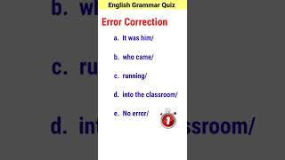 Error Correction|| English Grammar Quiz||