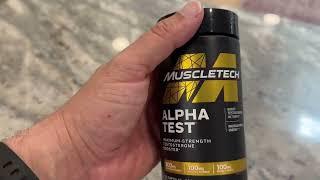 Testosterone Booster for Men   MuscleTech AlphaTest   Tribulus Terrestris & Boron Supplement Review