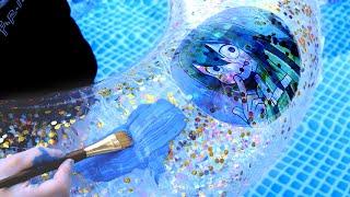 I used POOL water to PAINT and CUSTOMIZE a transparent FLOAT | Boku no Hero