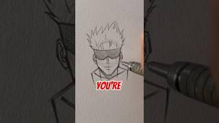 how to draw Gojo from Jujutsu kaisen