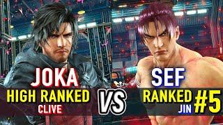 T8  JOKA (High Ranked Clive) vs SEF (#5 Ranked Jin)  Tekken 8 High Level Gameplay