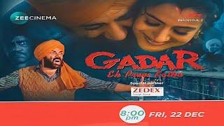 Zee Cinema Gadar | fri 22 Dec 8 pm | SJ TV PROMO