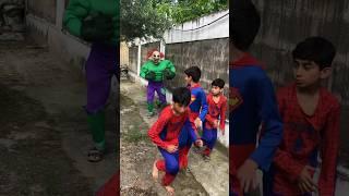 Captain America saved spiderman and Superman from the ghost hulk #shorts