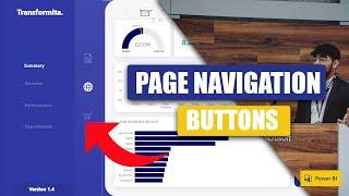 How to Create INTERACTIVE page navigation with BUTTONS & ICONS in Power BI