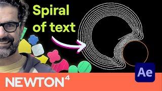 Create a dynamically deforming spiral of text using After Effects and Newton