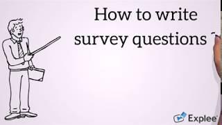 How to write survey questions ?