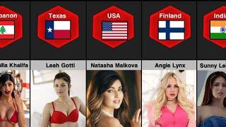 Most Beautiful Porn Star From Different Countries