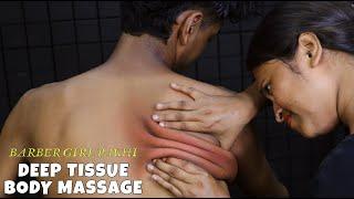 Amazing Back Massage by Pakhi | Head Massage & Scalp Scratching | Neck Cracking | Chest Massage ASMR