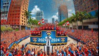 Florida Panthers 2024 Stanley Cup Parade Highlights | Fort Lauderdale Celebration 