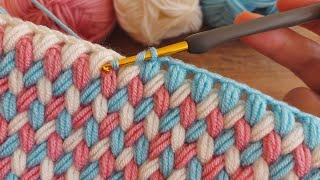 Easy Crochet Baby Blanket Zigzag Spike Pattern For Beginners - Harika tığ işi bebek battaniye örgü..