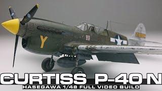1/48 P-40 N full video build HASEGAWA