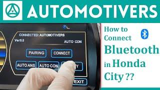 How to Connect Bluetooth in Honda City | Bluetooth Connectivity in Aspire