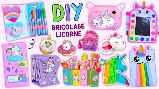 10 IDEES DIY DE LICORNES - FOURNITURES SCOLAIRES DE LICORNES - AUTOCOLLANTS - POP IT ET PLUS ENCORE