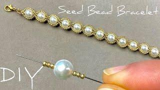 DIY Seed Bead Bracelet: Pearl Bracelet Tutorial: Beading for Beginners