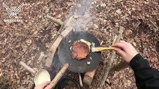 Slezská mísa v akci a lívanečky v lese. Pancakes in the forest