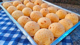 PÃO DE QUEIJO COM POLVILHO AZEDO- NÃO MURCHA  FÁCIL e RÁPIDO