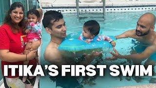 Our baby’s first swimming experience | Chachu Ke Saath Masti | Albeli Ritu