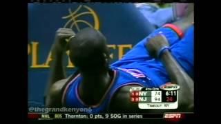 Jason Collins flagrant foul on Tim Thomas