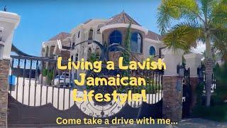 Driving through the upscale communities of `Montego Bay, Jamaica