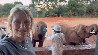 Adine Visits the Elephant Orphans at Sheldrick Wildlife Trust in Kenya