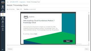 Module 7 Knowledge Check | AWS Academy Cloud Foundation | Storage