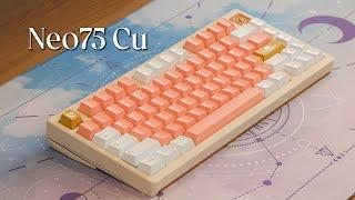 Neo75 CU | cream + copper | lots of typing sound tests ! •ᴗ•