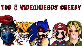 TOP 5 VIDEOJUEGOS CREEPY: SONIC.EXE BEN DROWNED SUPER MARIO TAILS DOLL MORTAL KOMBAT | Draw My Life