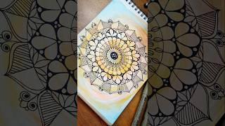 Draw with me!! Easy Mandala art🪅 #shorts #mandalaart #shortsviral #zentangleart #trendingshorts