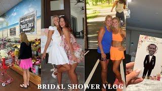 BRIDAL SHOWER VLOG: family in town, bridal shower games, wellness walk ‍️