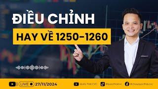 Chứng khoán hôm nay | Nhận định thị trường 28/11/2024: Điều chỉnh hay tiến về 1250-1260