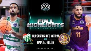 Bursaspor Info Yatirim v Hapoel Holon | Full Game Highlights | #BasketballCL 2023-24