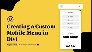 How to Create a Custom Mobile Menu in Divi - Using Divi Builder (No Plugin)