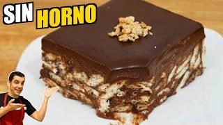  El PASTEL de GALLETAS y CHOCOLATE más Delicioso, ¡Sin HORNEAR! | Receta Fácil  # 994