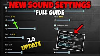 New SOUND SETTINGS 2.9 Update Explained in BGMI|| BGMI Audio Setting Full Guide