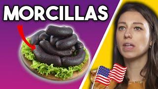 AMERICANS TRY ARGENTINE ACHURAS (CHORIZO, MORCILLA, CHINCHULINES)