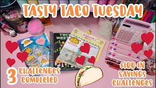  Tasty Taco Tuesday  $100 in Savings Challenges || 3 Challenges Completed || Super Happy Mail 