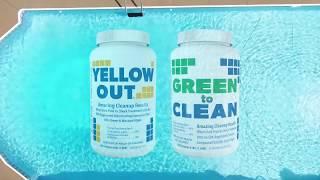 Green to Clean + Pool Shock + Pool First Aid = Fast Green Pool Rescue